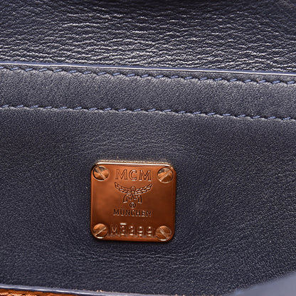 MCM Calfskin Mini Claudia Crossbody Bag True Navy 5 of 9