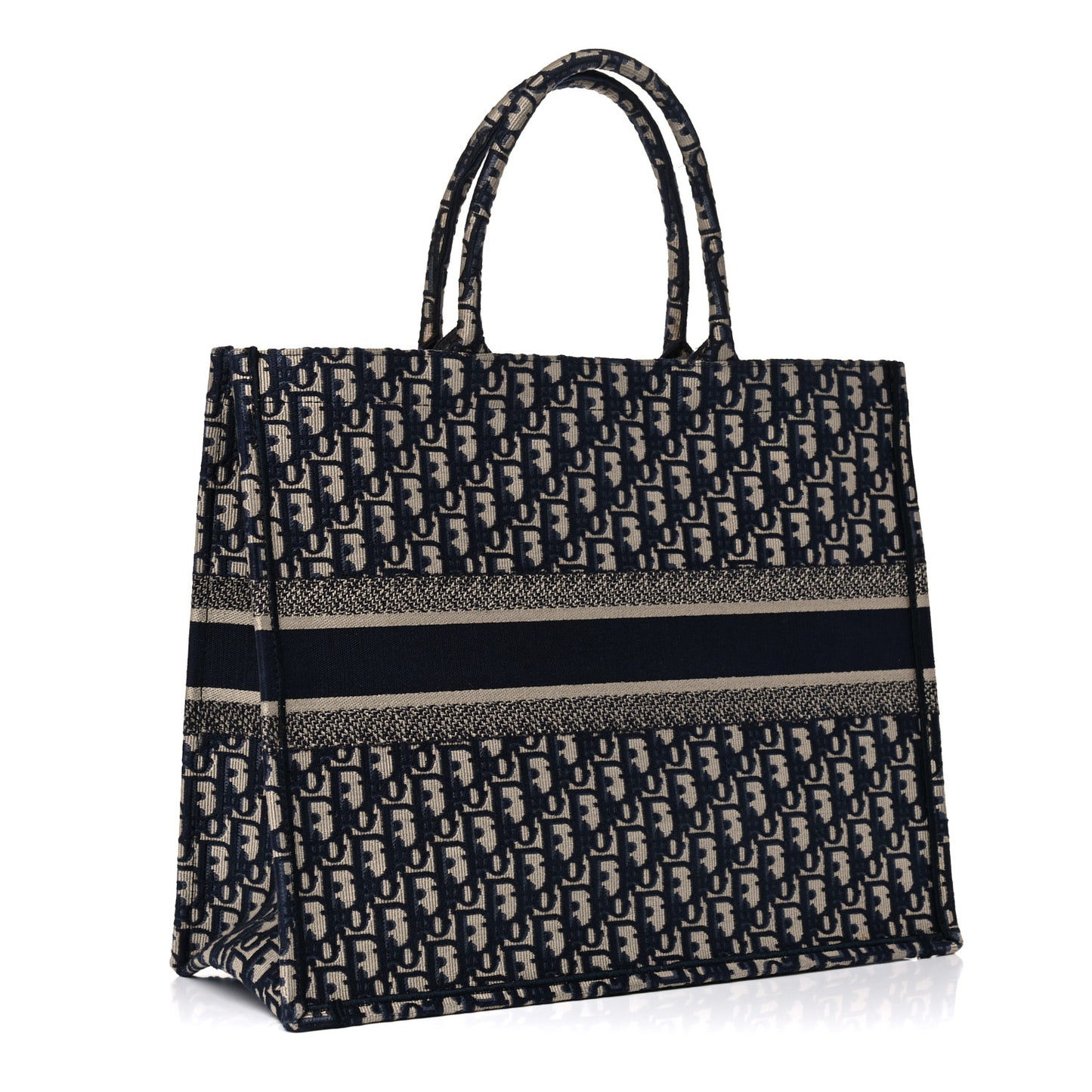 Oblique Book Tote Blue Multicolor