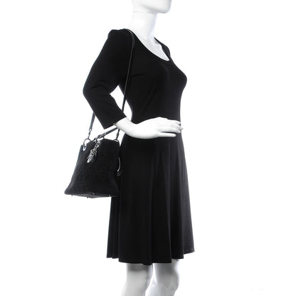 Christian Dior Suede Cannage Medium Lady Dior Black 2 of 14
