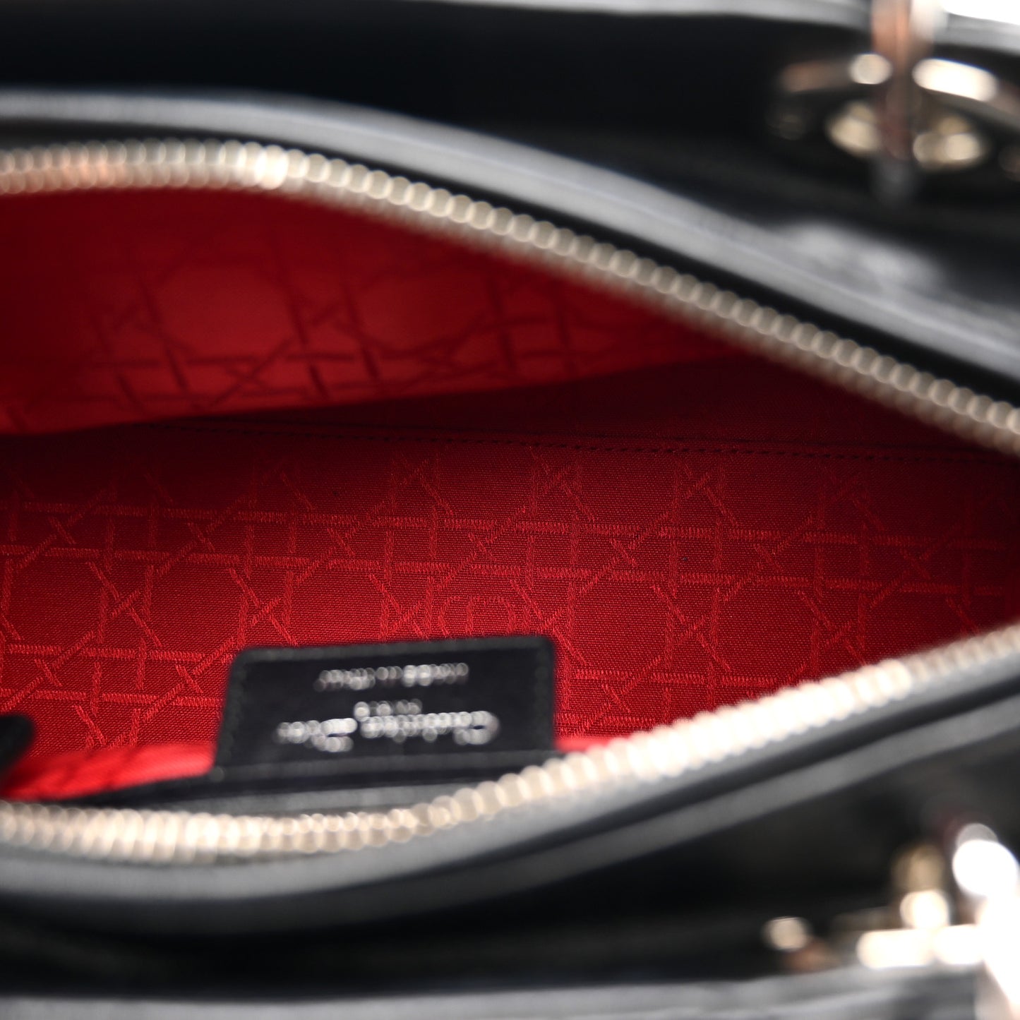 Lambskin Cannage Medium Lady Dior Black