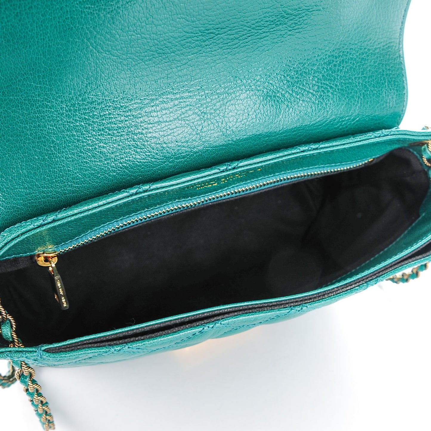 Lambskin Baroque Large Single Flap Emerald