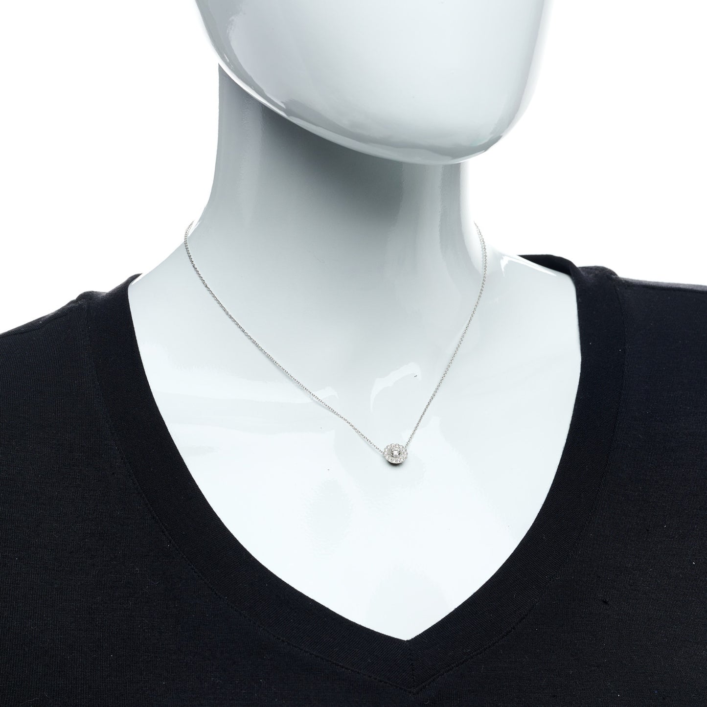 Platinum Diamond Enchant Flower Pendant Necklace