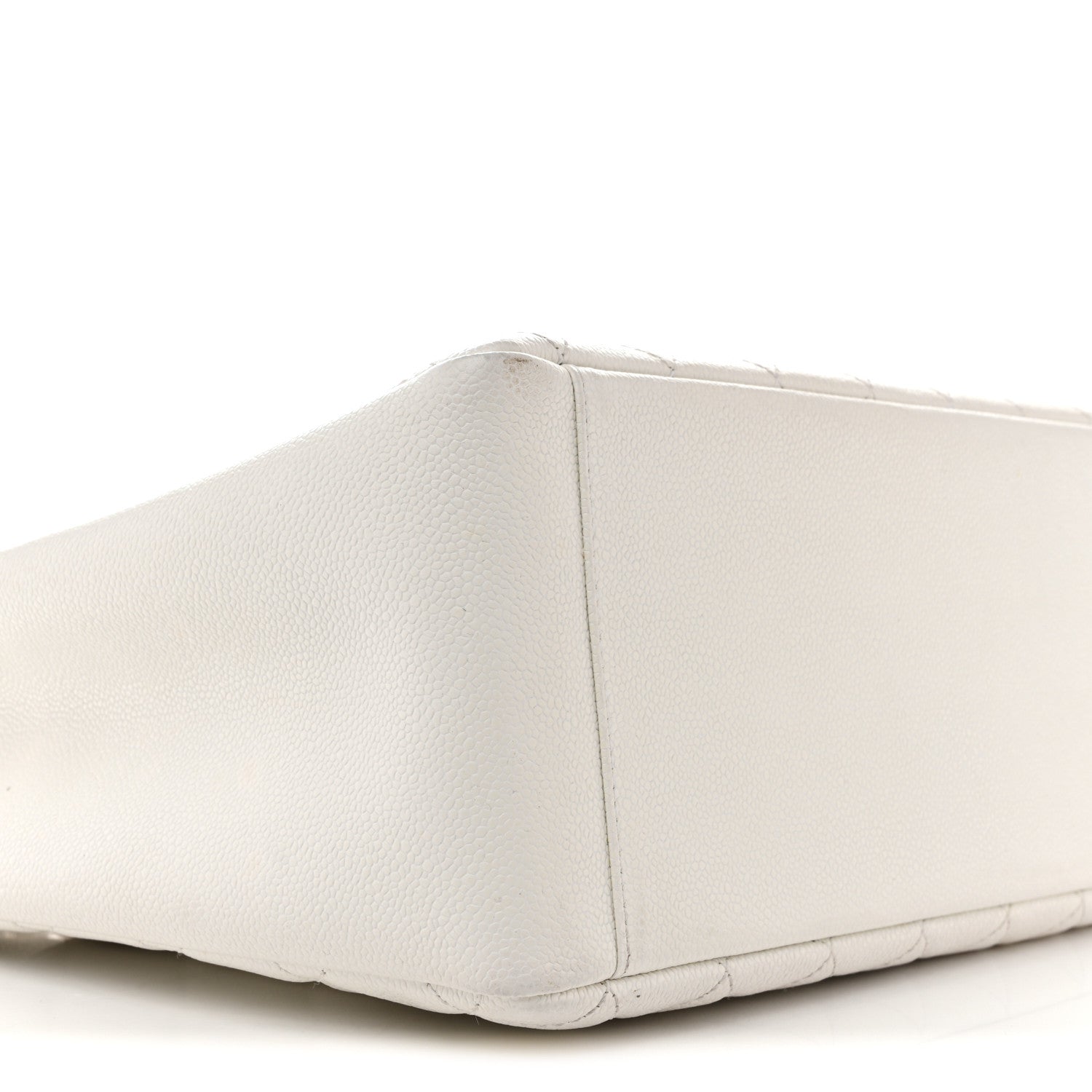 Chanel Caviar Quilted Grand Shopping Tote GST White 9 of 14