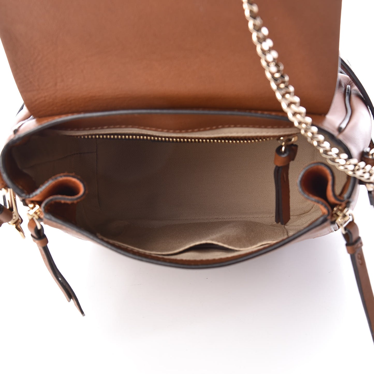 Suede Calfskin Small Faye Backpack Tobacco
