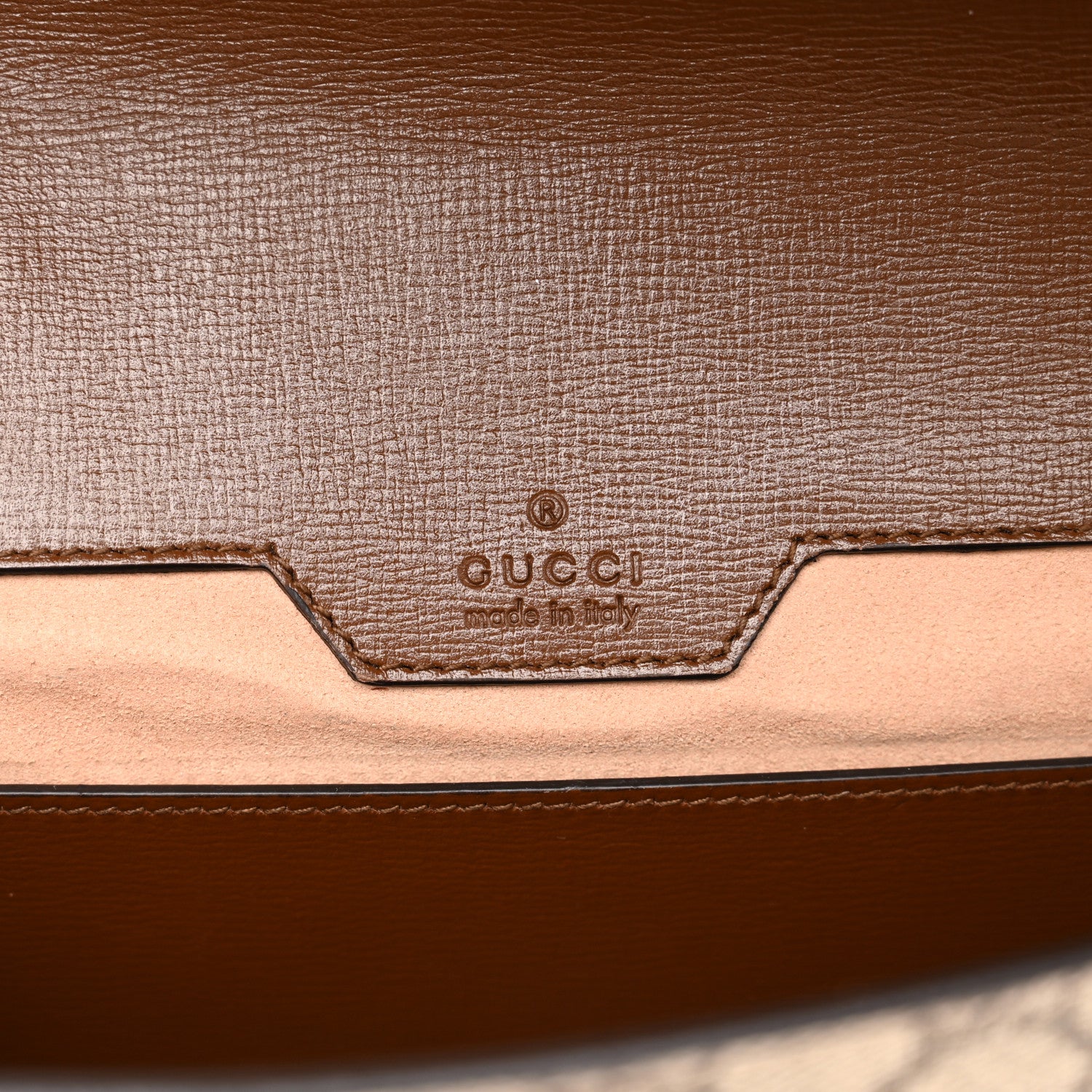 Gucci GG Supreme Monogram Azalea Calfskin Web Small Horsebit 1955 Crossbody Bag Beige Ebony Brown Sugar 6 of 15