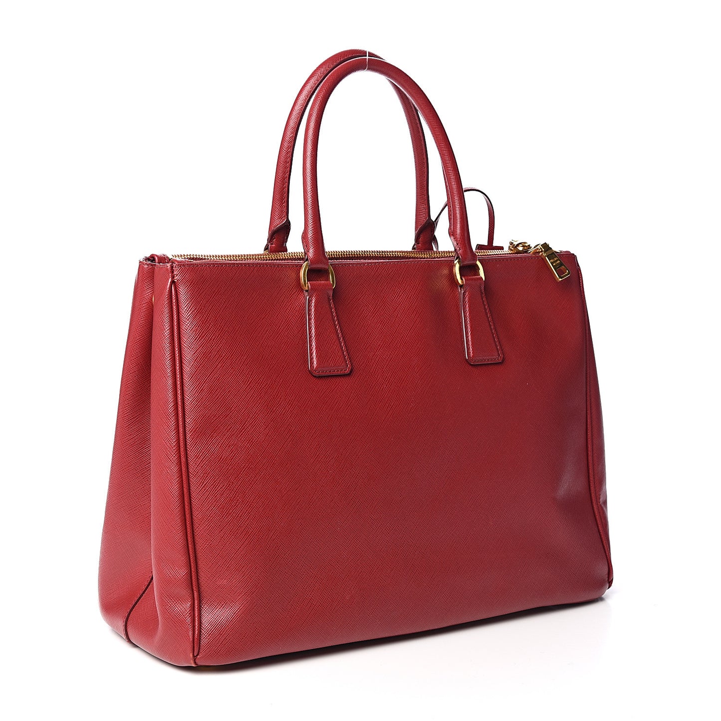 Saffiano Large Galleria Double Zip Tote Fuoco
