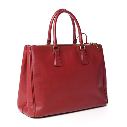 Prada Saffiano Large Galleria Double Zip Tote Fuoco 2 of 13