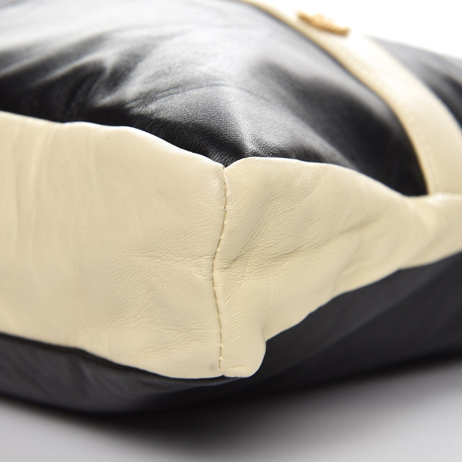 Chanel Lambskin Large Girl Bag Black Beige 11 of 11