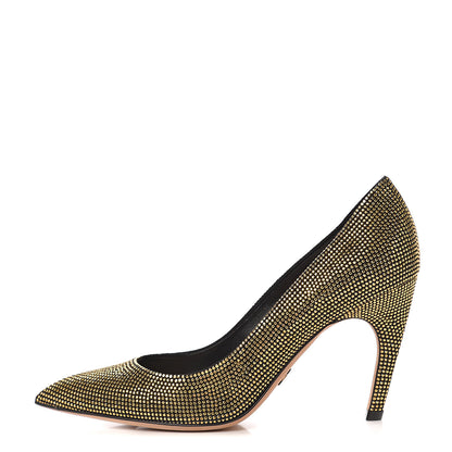 Christian Dior Calfskin Studded Pumps 38.5 Black Gold 1 of 11