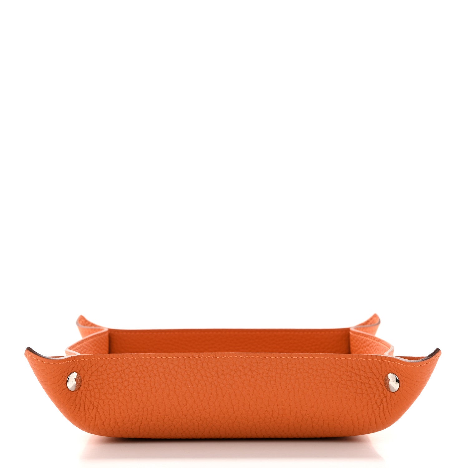 Hermes Taurillon Clemence Mises et Relances Change Tray Orange 4 of 6