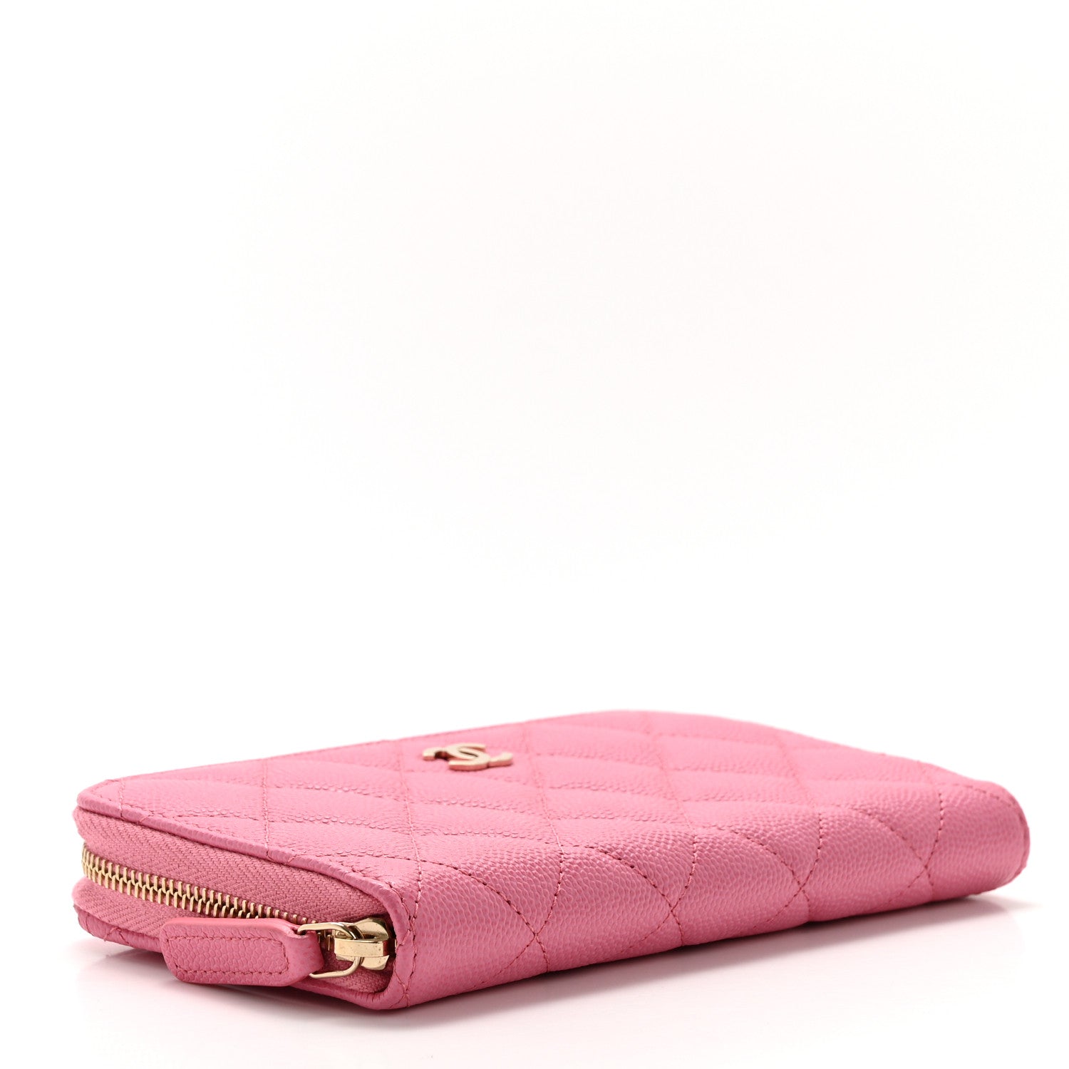 Chanel Caviar Quilted Medium Zip Around Wallet Pink 4 of 8