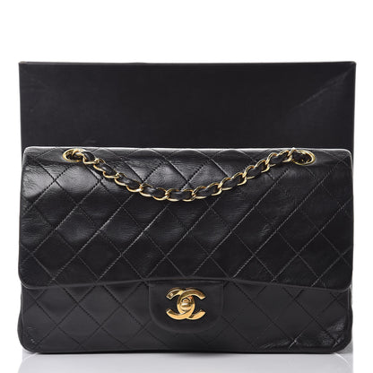 Chanel Lambskin Quilted Medium Double Flap Black 15 of 15