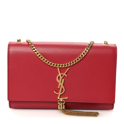 Saint Laurent Smooth Calfskin Medium Classic Monogram Kate Tassel Satchel New Lipstick 1 of 11
