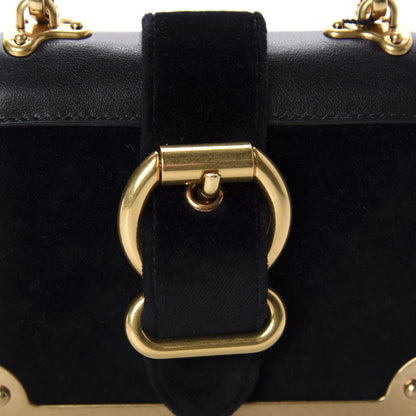 Prada Velluto Micro Cahier Bag Black 10 of 10