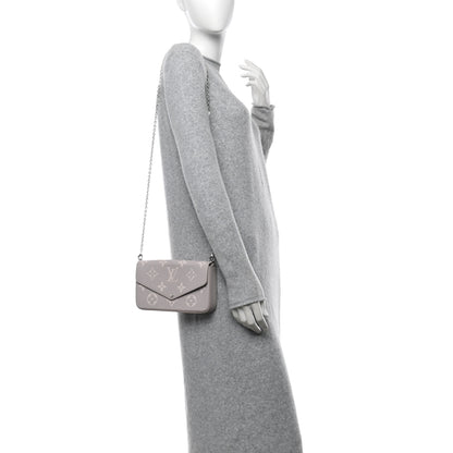 Louis Vuitton Empreinte Monogram Giant Felicie Pochette Brume Quartz 2 of 12