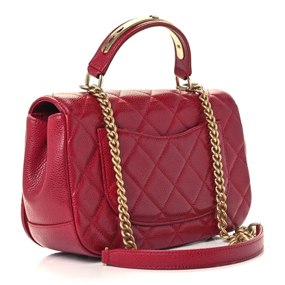 Chanel Caviar Quilted Carry Around Flap Bag Red 2 of 12