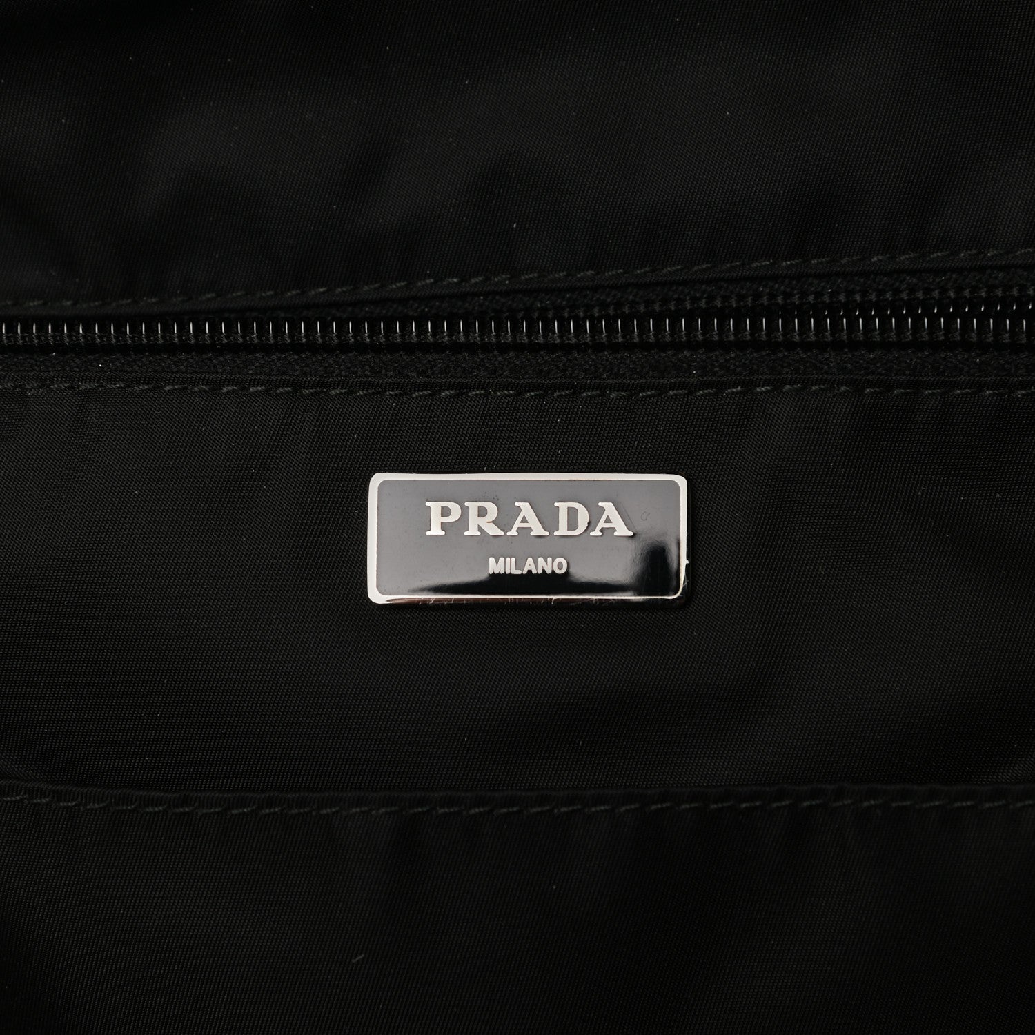 Prada Nylon Montagna Compression Backpack Black 6 of 14