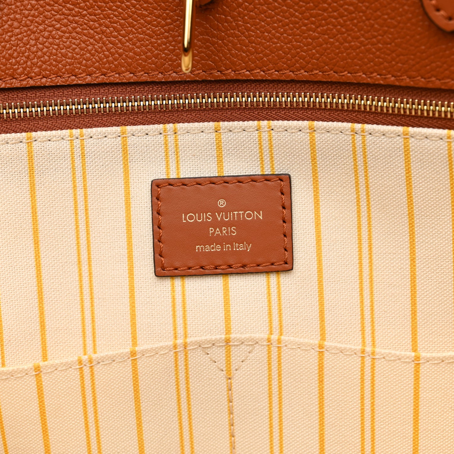 Raffia Calfskin Monogram Giant Onthego GM Tan