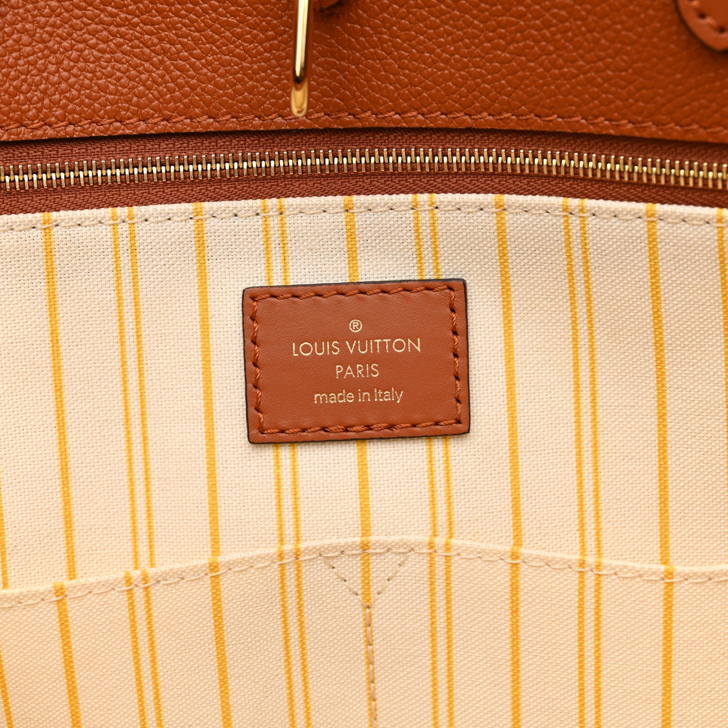 Louis Vuitton Raffia Calfskin Monogram Giant Onthego GM Tan 6 of 11