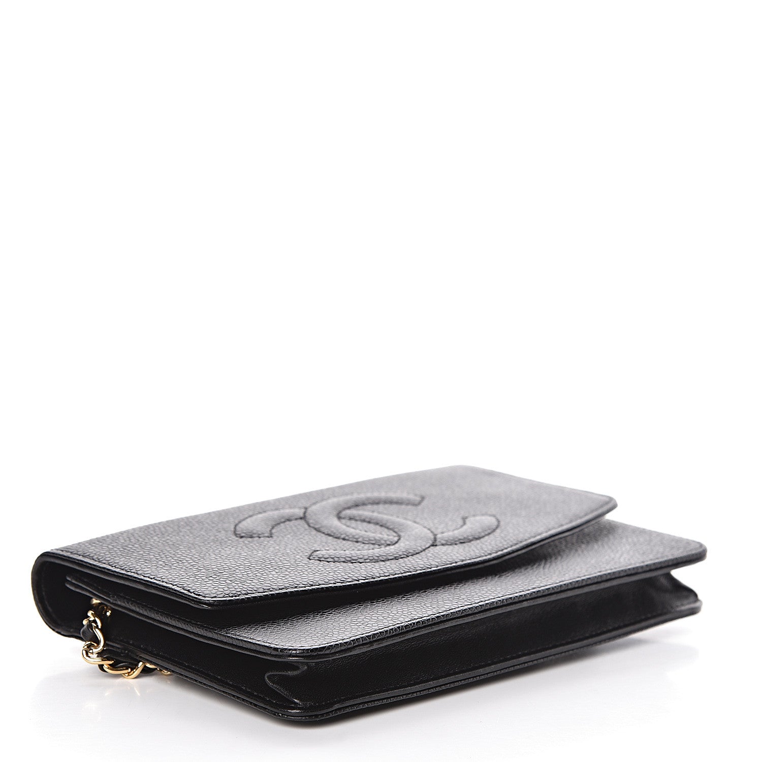 Chanel Caviar Timeless CC Wallet On Chain WOC Black 4 of 13