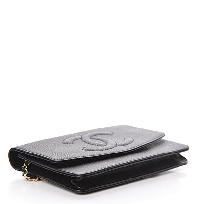 Chanel Caviar Timeless CC Wallet On Chain WOC Black 4 of 13