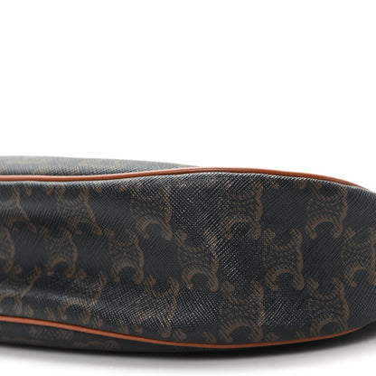 Celine Triomphe Canvas Calfskin Ava Shoulder Bag Tan 10 of 12