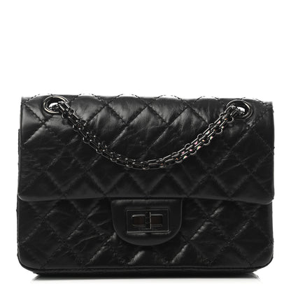 Chanel Aged Calfskin Quilted 2.55 Reissue Mini Flap So Black 1 of 4