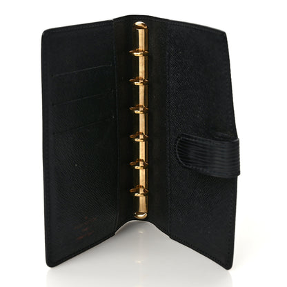 Louis Vuitton Epi Small Ring Agenda Cover Black 5 of 6
