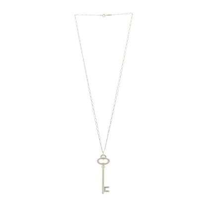 Tiffany Sterling Silver Oval Key Pendant Necklace 3 of 5