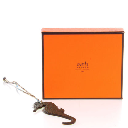 Hermes Togo Epsom Petit H Seahorse Bag Charm PM Kiwi Lichen 6 of 6
