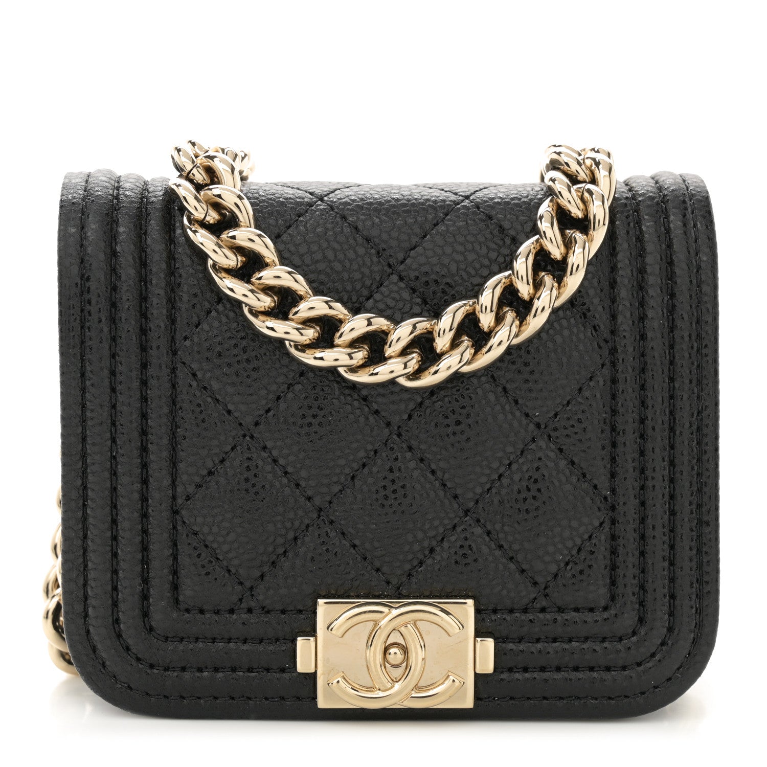 Chanel Caviar Quilted Boy Flap Waist Belt Bag Black 1 of 13