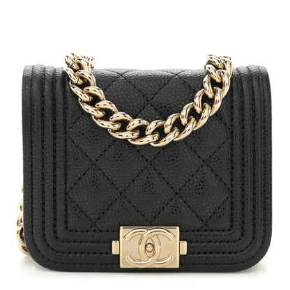 Chanel Caviar Quilted Boy Flap Waist Belt Bag Black 1 of 13