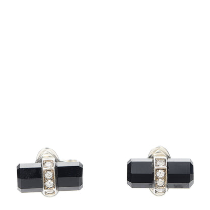 David Yurman Sterling Silver Diamond Black Onyx Lexington Earrings 1 of 4