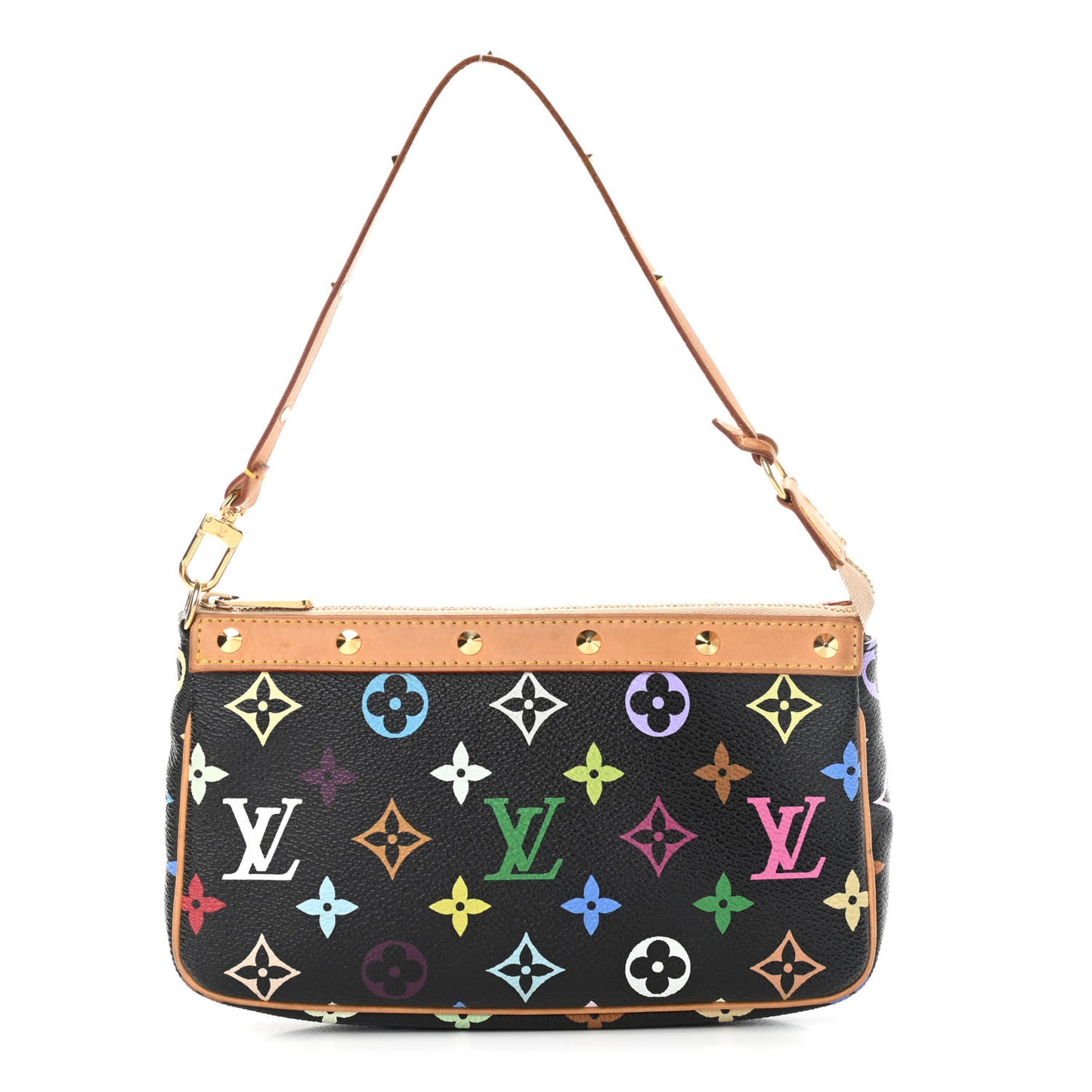 Monogram Multicolor Pochette Accessories Black