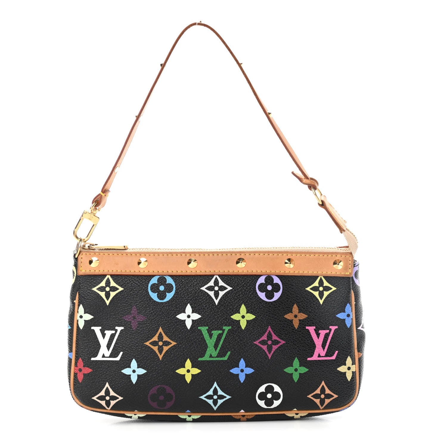 Louis Vuitton Monogram Multicolor Pochette Accessories Black 1 of 10