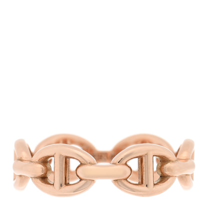 Hermes 18K Rose Gold PM Chaine d'Ancre Enchainee Ring 51 5.75 1 of 5