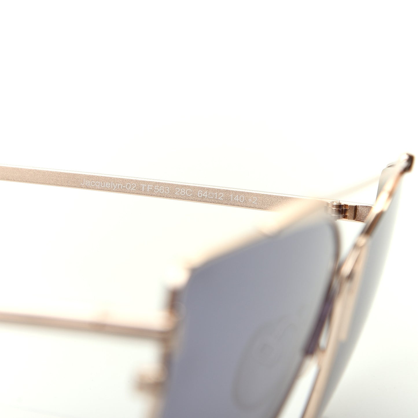 Metal Jacquelyn 02 Aviator Sunglasses TF563 Gold