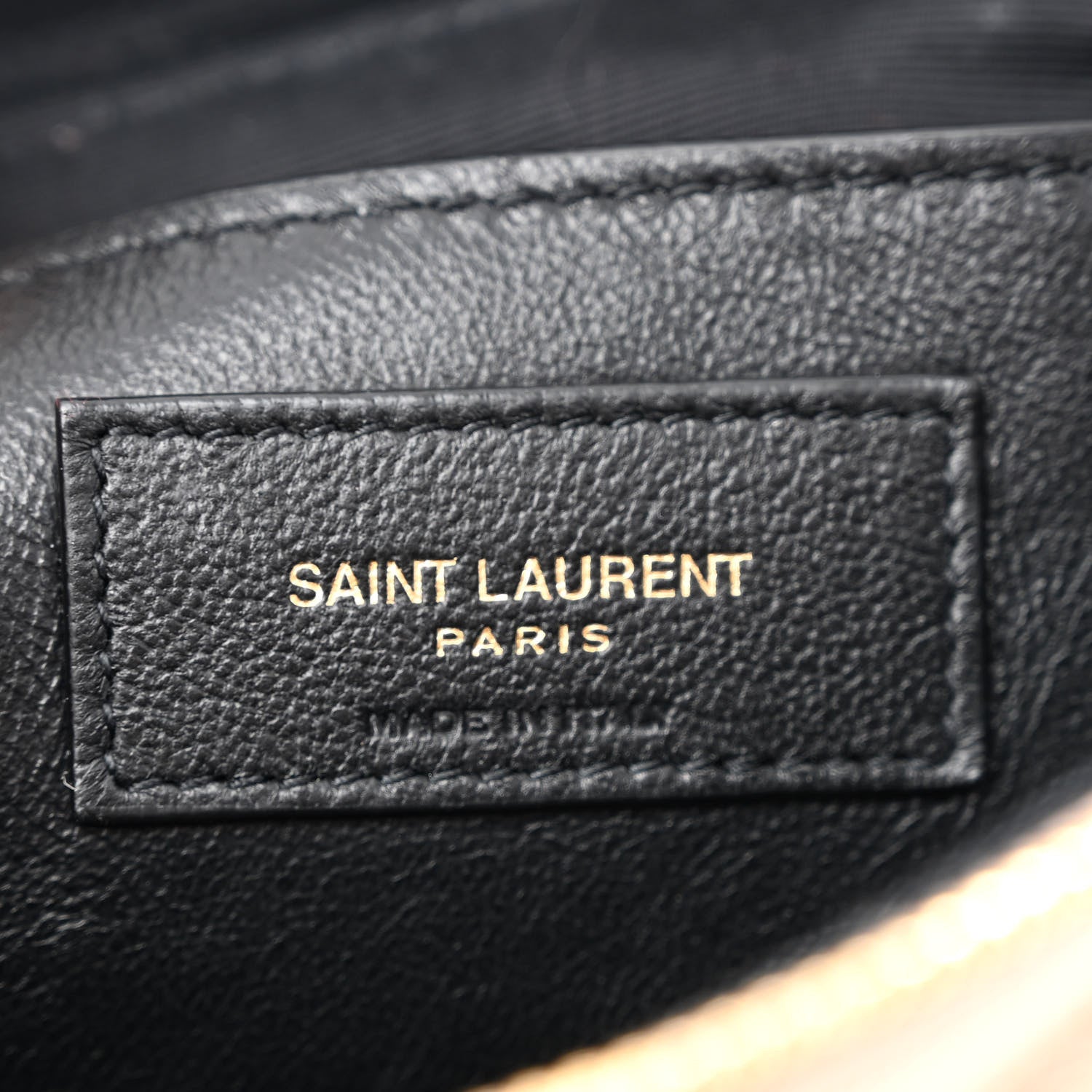 Saint Laurent Grain de Poudre Quilted 80's Vanity Bag Dark Beige 6 of 10