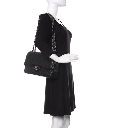 Chanel Caviar Quilted Jumbo Double Flap Black 2 of 16