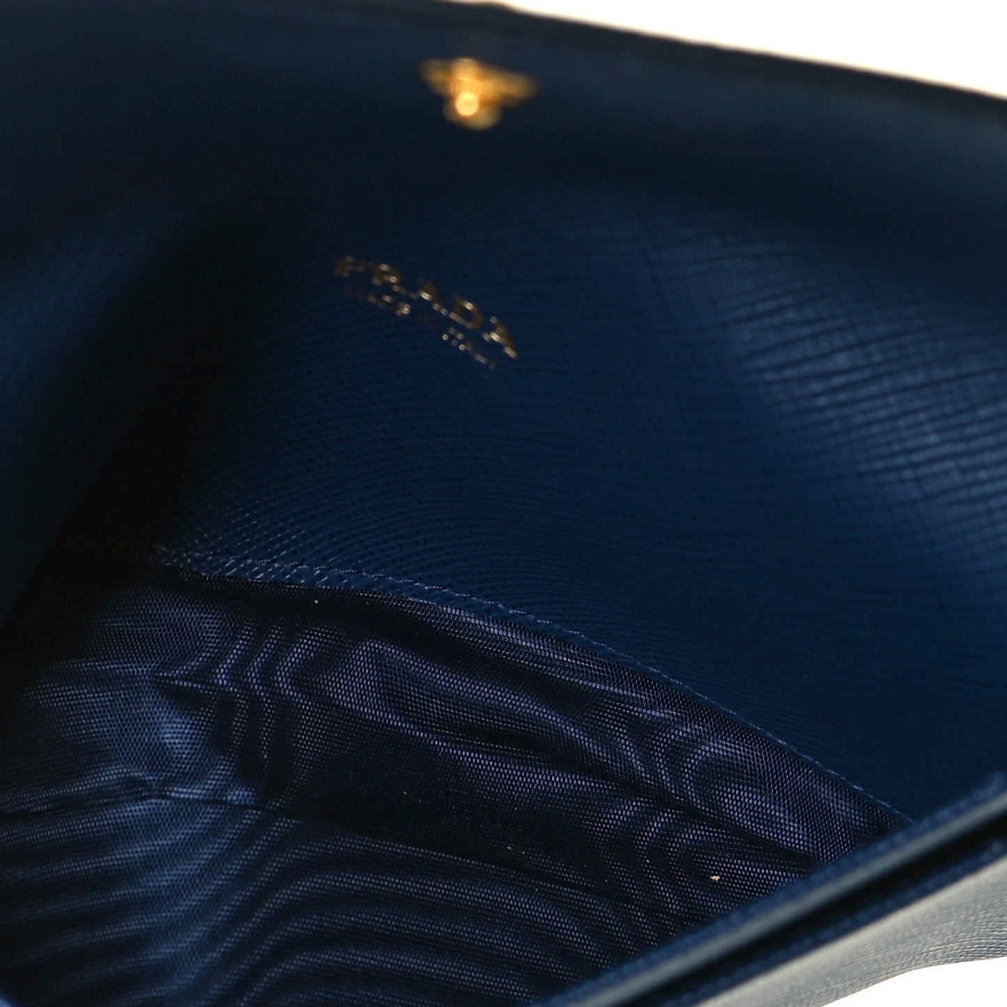 Saffiano Metal Flap Wallet Bluette