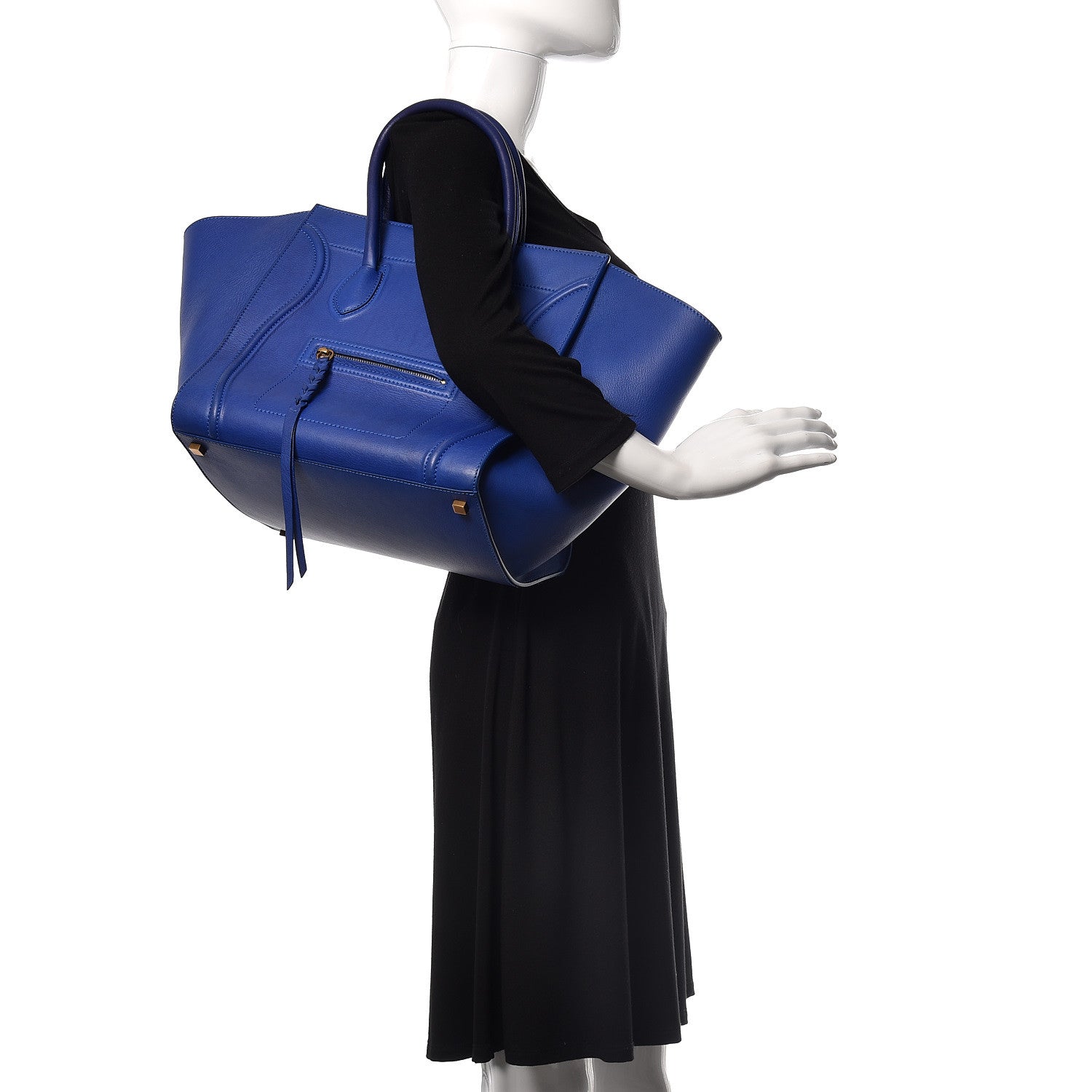 Celine Supple Calfskin Medium Phantom Luggage Indigo 2 of 17