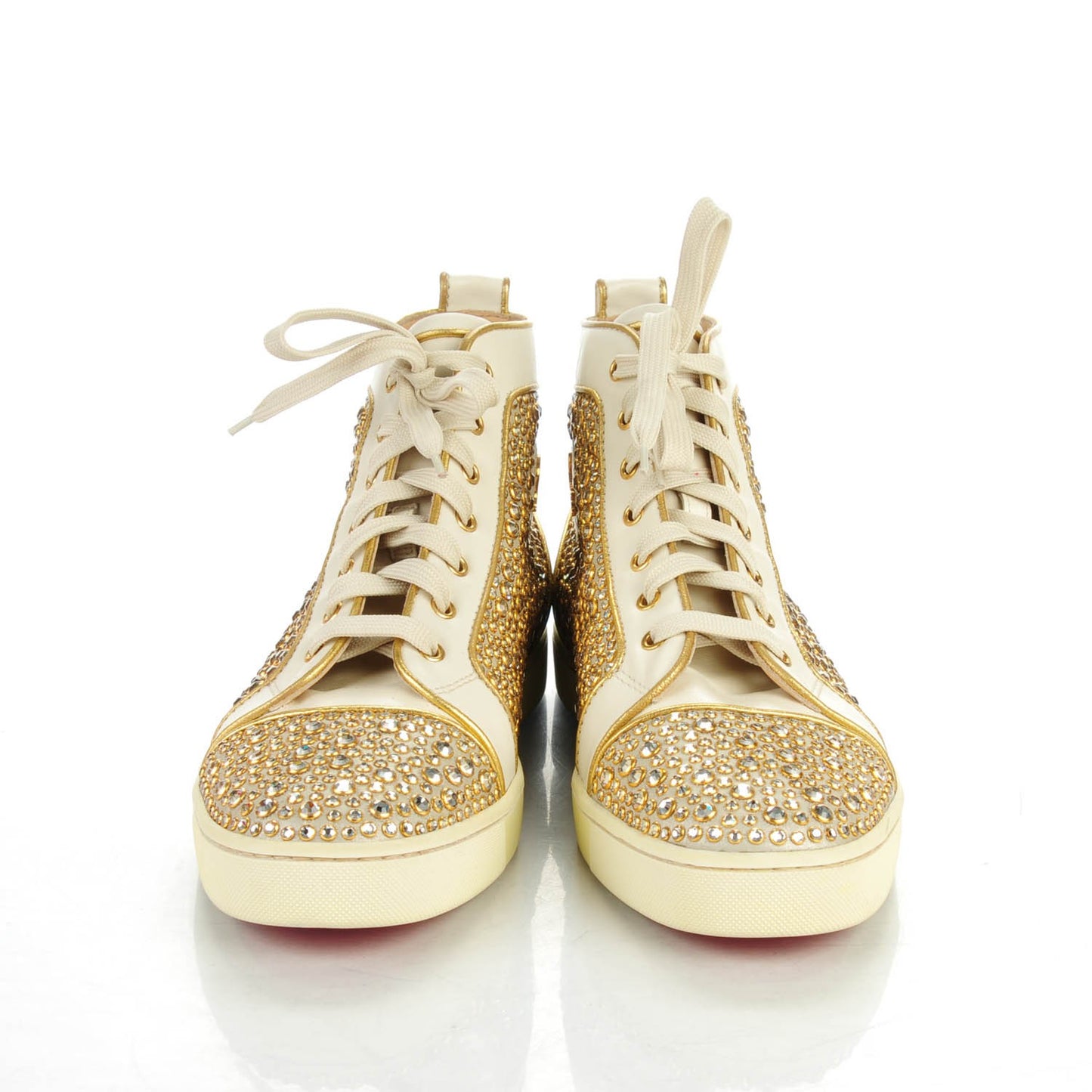 Mens Strass Louis Flat Sneakers 46.5 Off White Gold