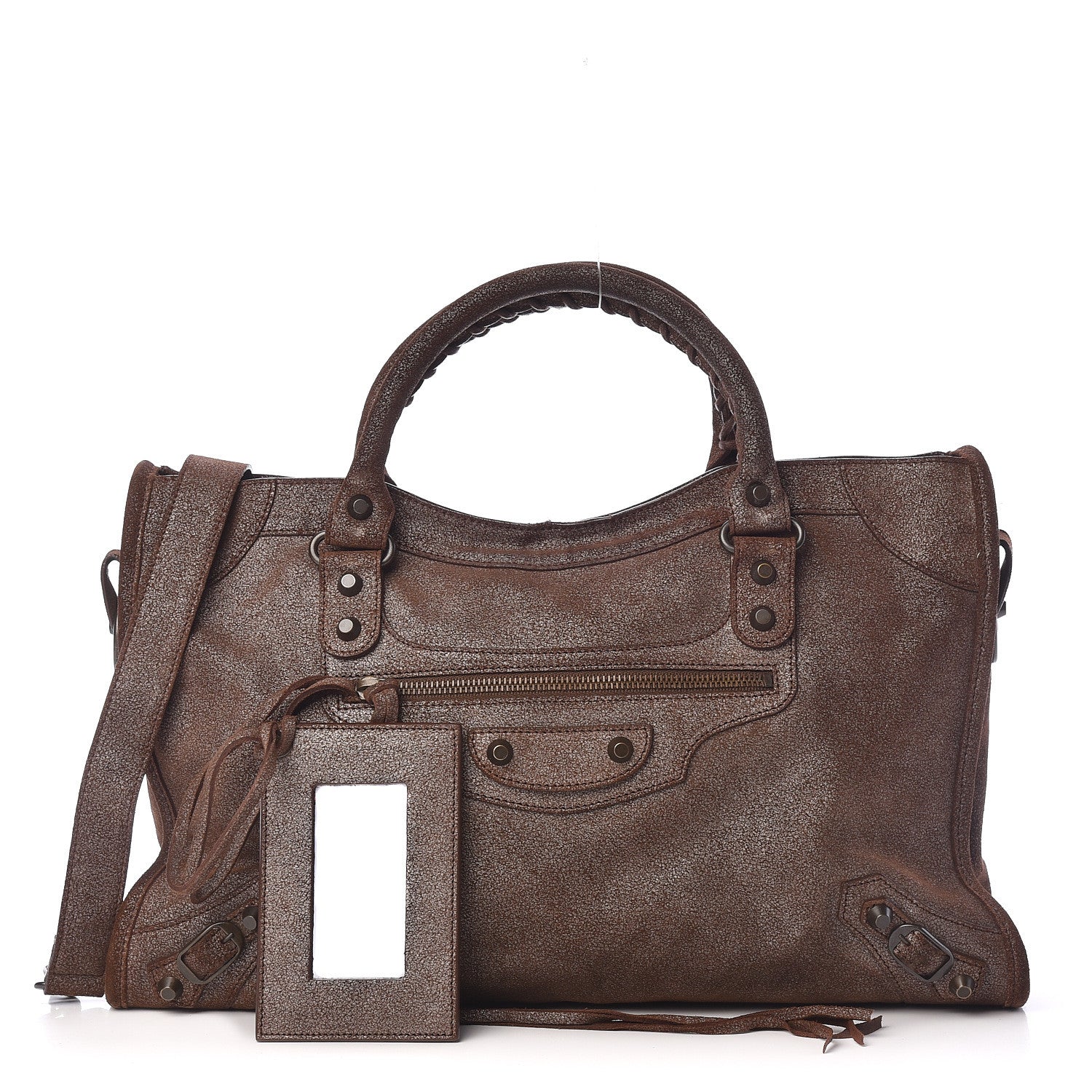 Balenciaga Metallic Craquele Calfskin Classic Hardware City Bronze 1 of 13