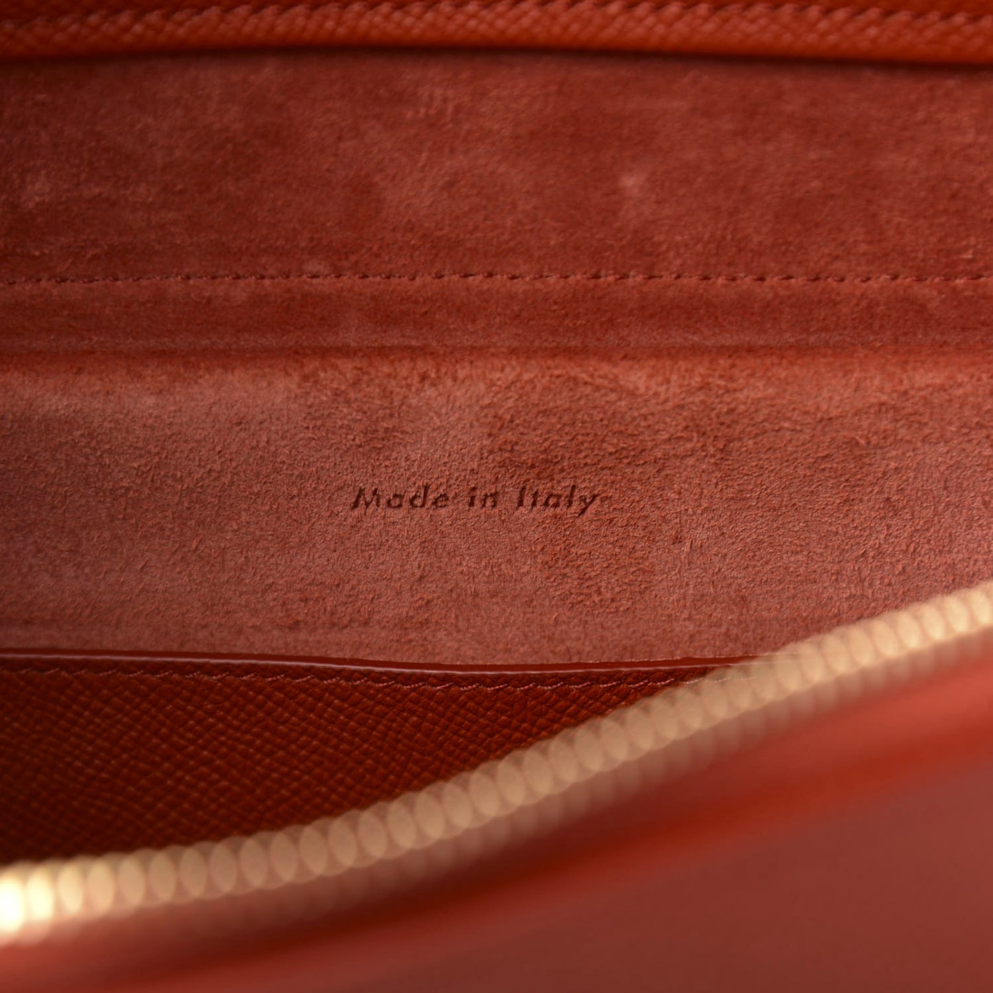 Grained Calfskin Micro Belt Bag Fox Red