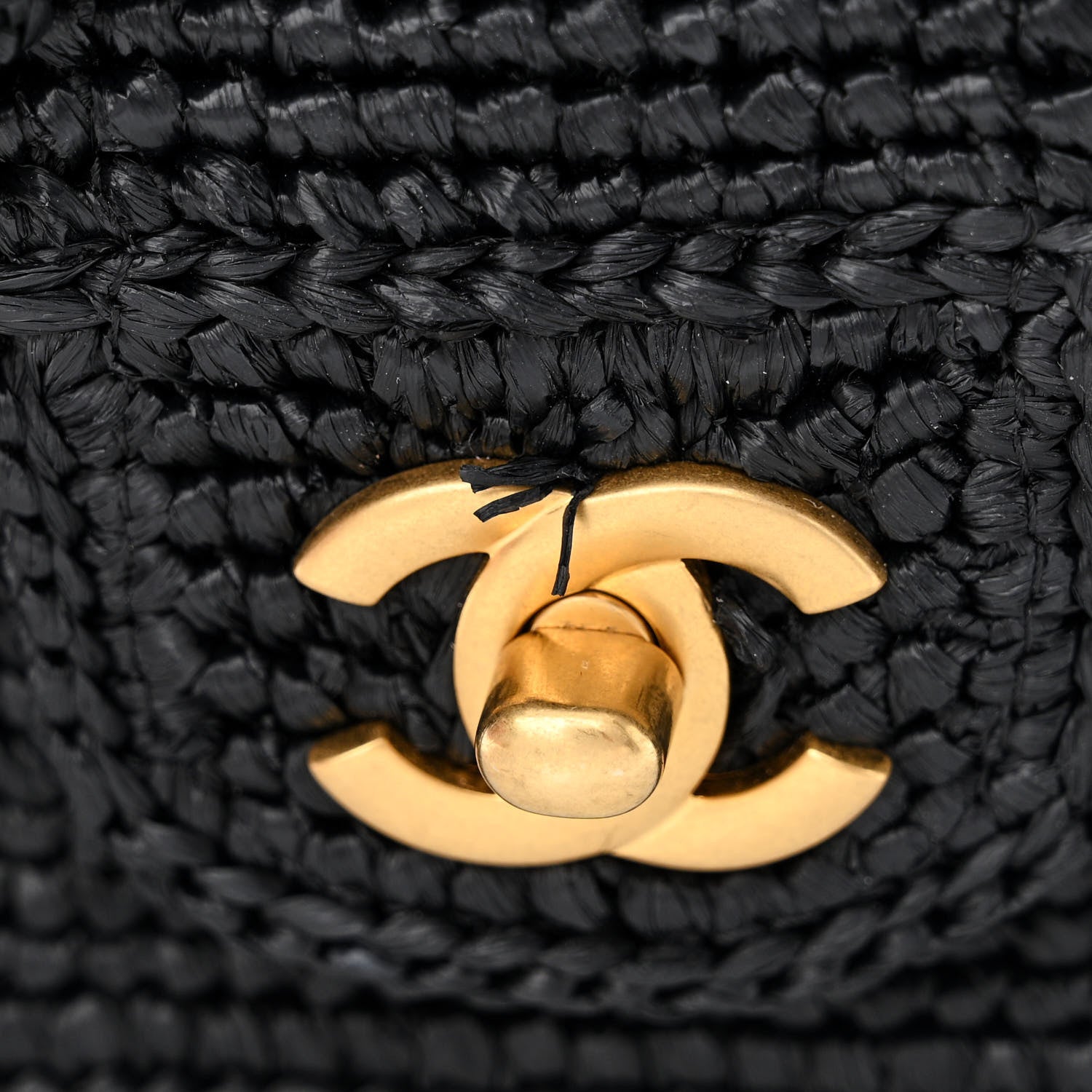 Chanel Raffia Dolce Raffia Flap Bag Black 11 of 11