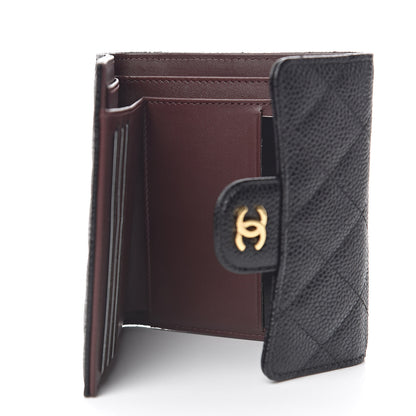 Chanel Caviar Quilted Compact Flap Wallet Black 5 of 9