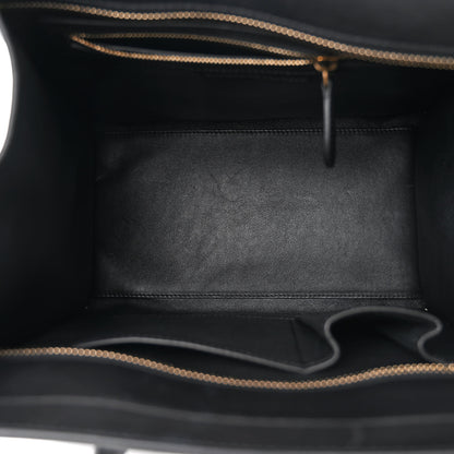 Celine Elephant Calfskin Mini Bi-Color Luggage Black White 5 of 12