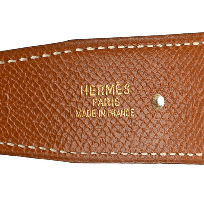 Hermes Box Epsom 32mm H Belt Strap 80 32 Black Gold 5 of 9
