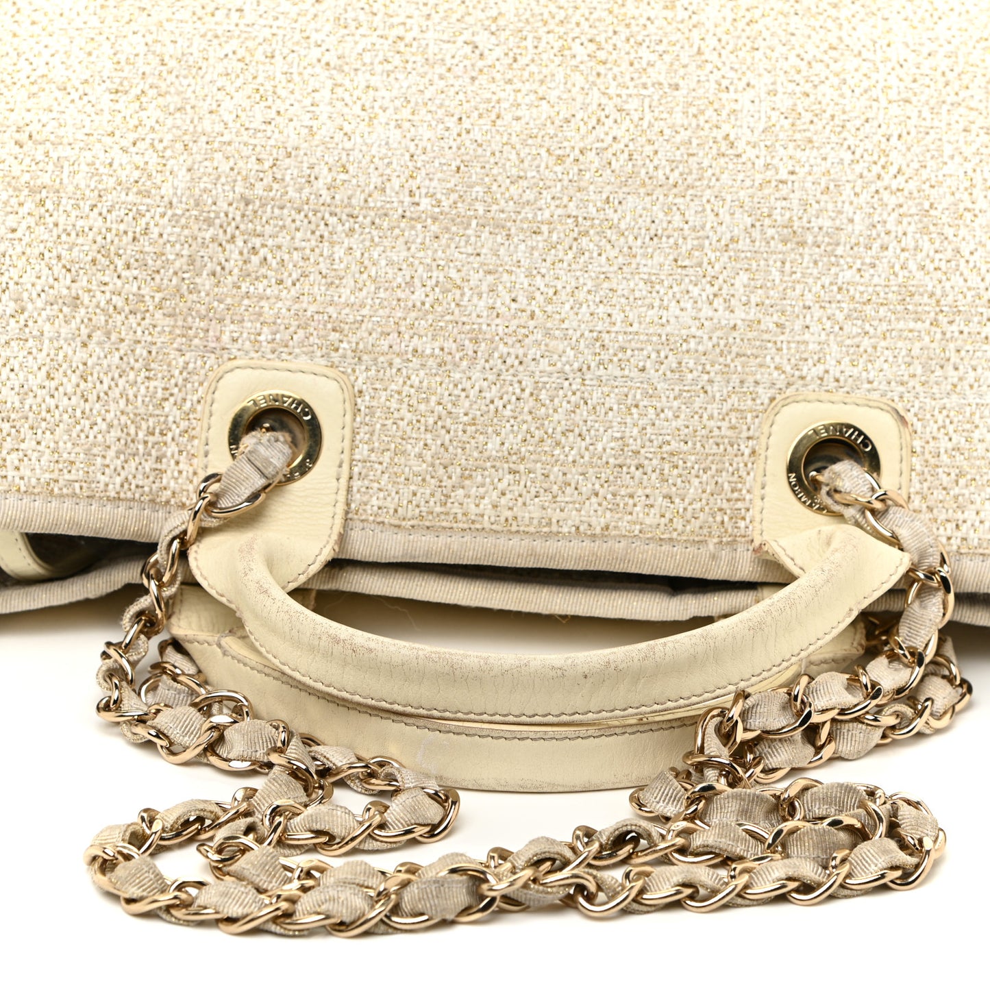 Canvas Large Deauville Tote Ivory