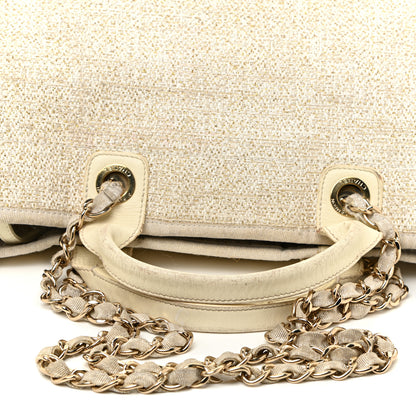 Chanel Canvas Large Deauville Tote Ivory 35 of 35